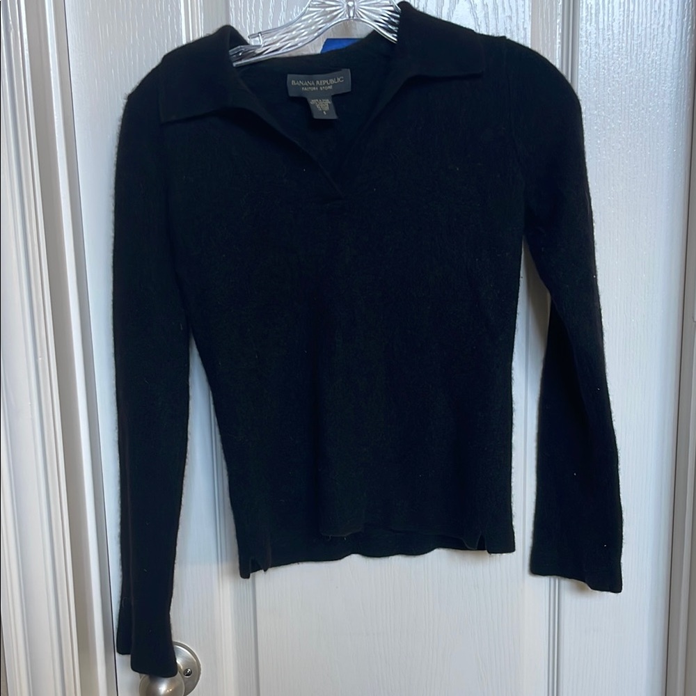 Banana Republic Factory Store 100% cashmere polo top
